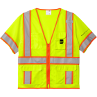 CornerStone® ANSI 107 Class 3 Surveyor Mesh Zippered Two-Tone Short Sleeve Vest